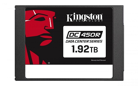 Твердотельный накопитель Kingston. Kingston SSD DC450R, 1920GB, 2.5" 7mm, SATA3, 3D TLC, R/W 560/530MB/s, IOPs 99 000/28 000, TBW 1301, DWPD 0.3 (5 лет)