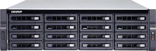 Сетевое хранилище без дисков QNAP. SMB QNAP TS-1683XU-RP-E2124-16G 16-Bay NAS (16x 2.5&amp;quot;/3.5&amp;quot; SATA HDD/SSD), Intel Xeon E-2124 4-core 3.3 GHz (up to 4.3 GHz), 16 GB DDR4 ECC RAM (2 x 8GB) up to 64 GB ( 4 x 16 GB),  4x GbE LAN, 2 x 10GbE SFP+, rackmount 3U,