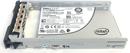 Твердотельный накопитель Dell. 960GB SSD, Mix Use, SATA 6Gbps, 512e, 2.5 in 3.5 HYB CARR, hot plug, S4610, 14G