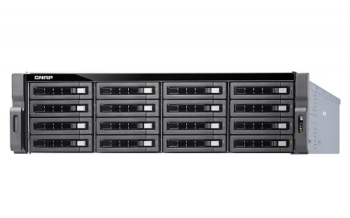 Сетевое хранилище без дисков QNAP. SMB QNAP TS-1683XU-RP-E2124-16G 16-Bay NAS (16x 2.5&amp;quot;/3.5&amp;quot; SATA HDD/SSD), Intel Xeon E-2124 4-core 3.3 GHz (up to 4.3 GHz), 16 GB DDR4 ECC RAM (2 x 8GB) up to 64 GB ( 4 x 16 GB),  4x GbE LAN, 2 x 10GbE SFP+, rackmount 3U,